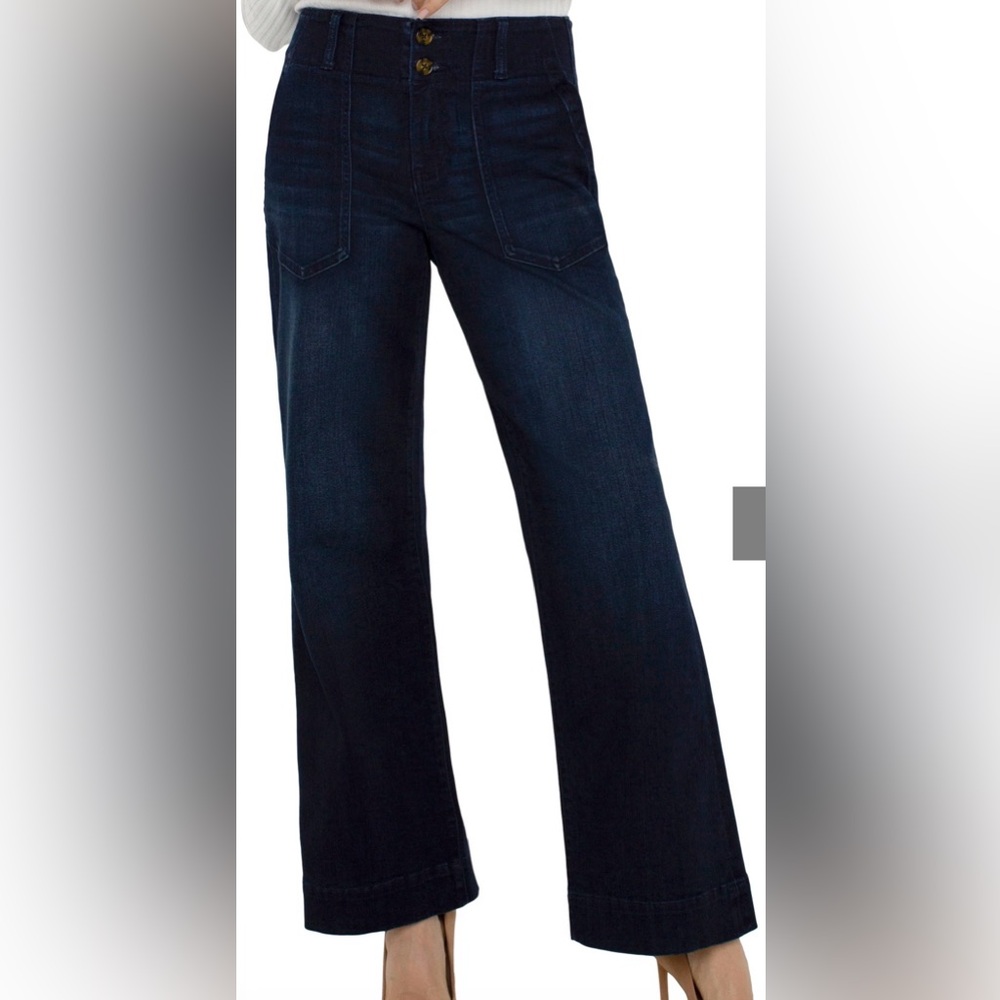 Liverpool Women's Deep Indigo Flare Jeans